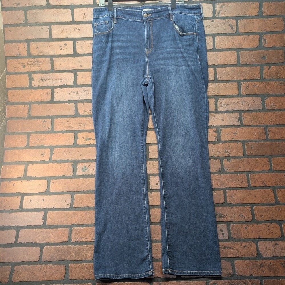 Old Navy The Kicker Bootcut Jeans Dark Wash Stretch Size 16L 16‎ Long